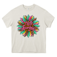 Cream hello spring sunflower Heavy Core Tee - Artiststas