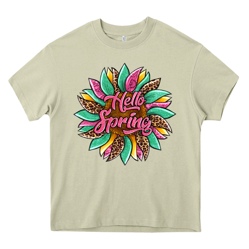 Hello Spring Sunflower Heavy Core Tee by Artiststas | Teevron