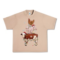 Burro Merry Christmas Farm Animals Urban Heavy Tee - MaliasSmallBusiness
