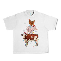 Lunar Rock Merry Christmas Farm Animals Urban Heavy Tee - MaliasSmallBusiness
