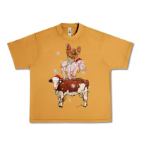 Peanut Butter Merry Christmas Farm Animals Urban Heavy Tee - MaliasSmallBusiness