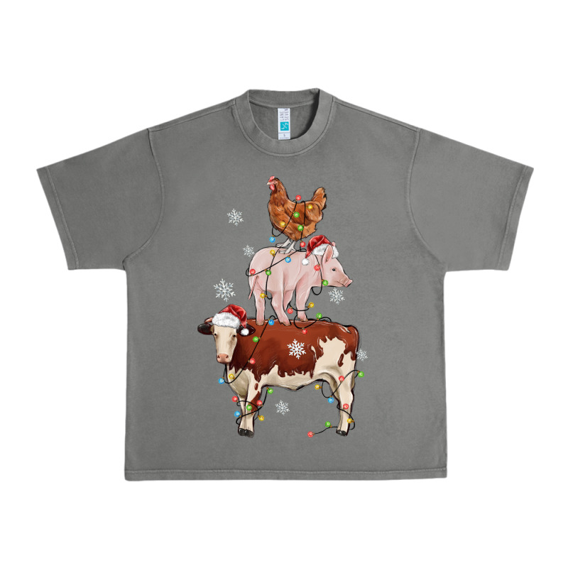 Merry Christmas Farm Animals Urban Heavy Tee by MaliasSmallBusiness | Teevron