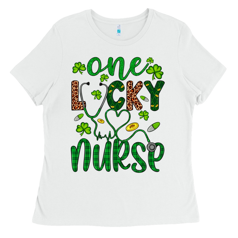 Leopard Glitter One Lucky Nurse Ladies Tee by Artiststas | Teevron