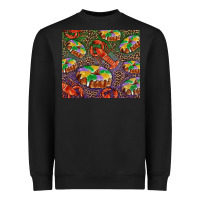 Black mardi gras king cake and crawfish Heavyweight Sweatshirt - RanaPortraitStore