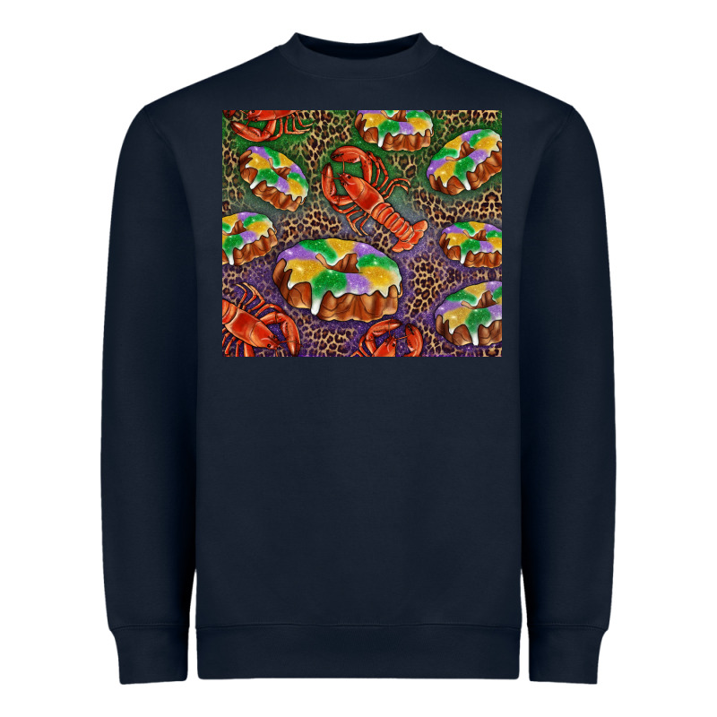Mardi Gras King Cake And Crawfish Heavyweight Sweatshirt by RanaPortraitStore | Teevron