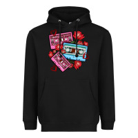 Black valentines day casette olivia Heavyweight Hoodie - OliviaCreatesArt