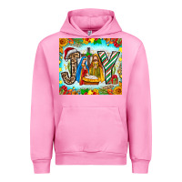Fuchsia Pink joy jesus Urban Hoodie - CowhideDigitalArt