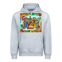 Heather Grey joy jesus Urban Hoodie - CowhideDigitalArt