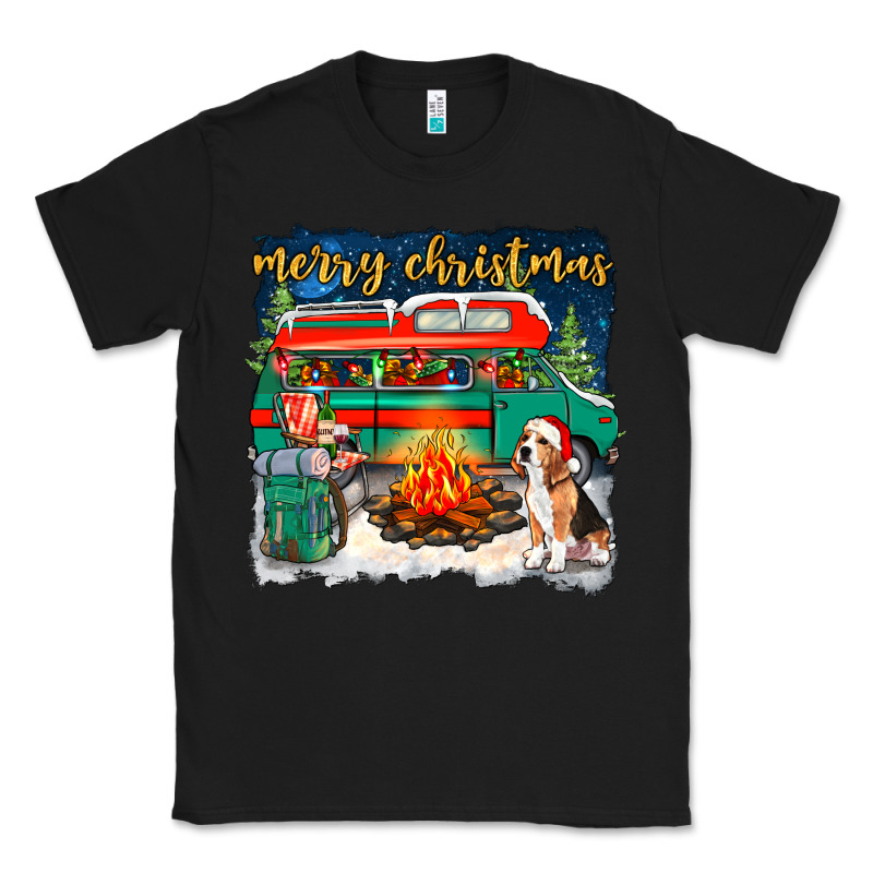 Merry Christmas With Camper Van Classic Tee by NancyCooperArtShop | Teevron
