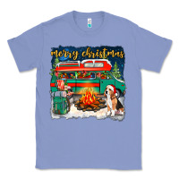 Colony Blue Merry Christmas with camper van Classic Tee - NancyCooperArtShop