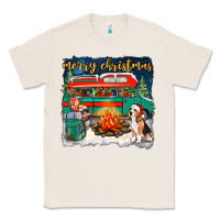 Natural Merry Christmas with camper van Classic Tee - NancyCooperArtShop