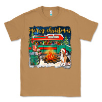 Toasted Coconut Merry Christmas with camper van Classic Tee - NancyCooperArtShop
