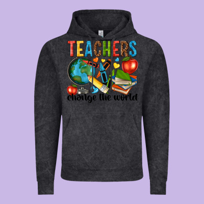 Teachers Change The World Vintage Hoodie Designed By Nancycooperartshop