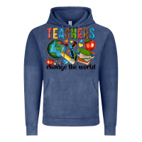Vintage Denim teachers change the world Vintage Hoodie - NancyCooperArtShop