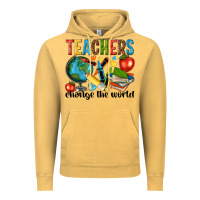 Vintage Mustard teachers change the world Vintage Hoodie - NancyCooperArtShop