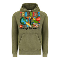 Vintage Olive teachers change the world Vintage Hoodie - NancyCooperArtShop