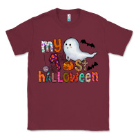 Burgundy My 1st Halloween Classic Tee - CowhideDigitalArt