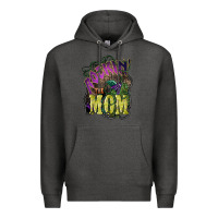 Charcoal Heather Rockin the mom Mother's Day Premium Hoodie - HowdyJamesFarm