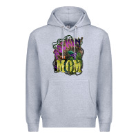 Heather Grey Rockin the mom Mother's Day Premium Hoodie - HowdyJamesFarm