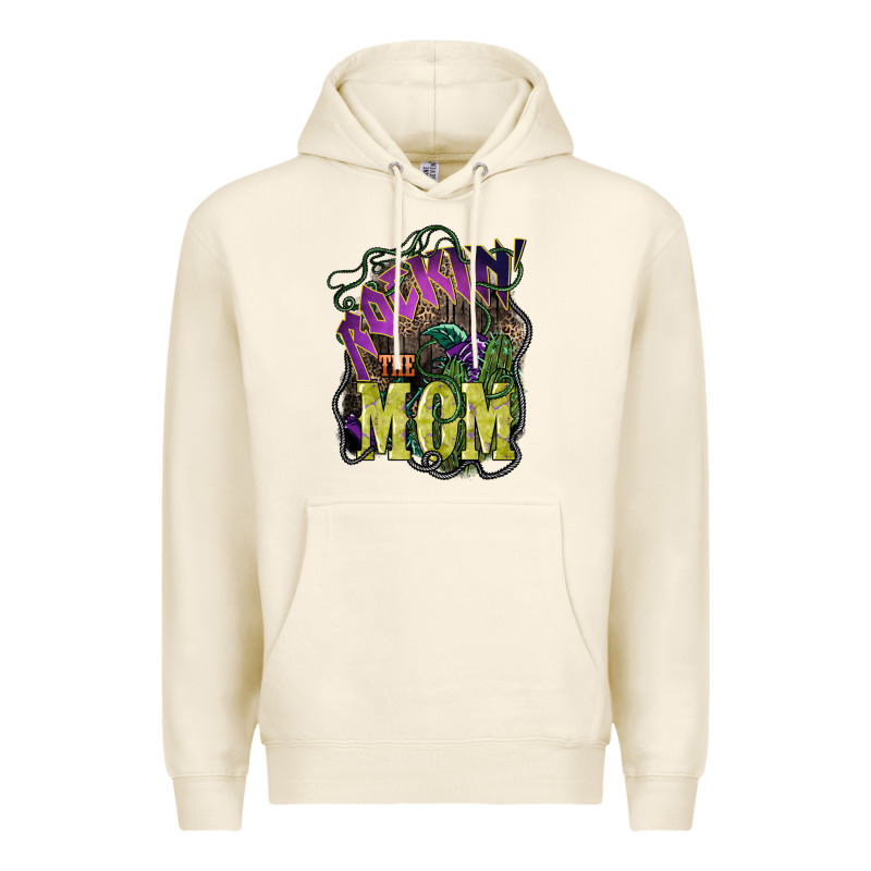 Rockin The Mom Mother's Day Premium Hoodie by HowdyJamesFarm | Teevron