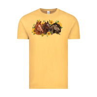 Vintage Mustard western horses Vintage Tee - MaliasSmallBusiness
