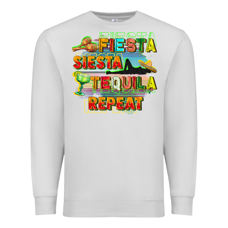 Fiesta Siesta Tequila Repeat Premium Sweatshirt by FaDigitalArtStudio | Teevron