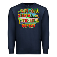 Navy Fiesta siesta tequila repeat Premium Sweatshirt - FaDigitalArtStudio