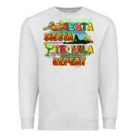 Oatmeal Heather Fiesta siesta tequila repeat Premium Sweatshirt - FaDigitalArtStudio