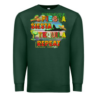 Sports Green Fiesta siesta tequila repeat Premium Sweatshirt - FaDigitalArtStudio