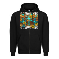 Black western crosses and sunflowers Zipper Hoodie - TumblerDesignByShophia