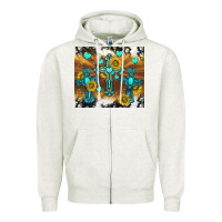 Oatmeal Heather western crosses and sunflowers Zipper Hoodie - TumblerDesignByShophia