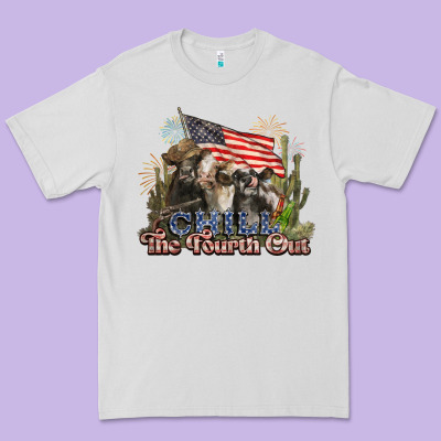 Chill The Fourth Out Cows 4th July America Premium Tee Designed By Nancycooperartshop