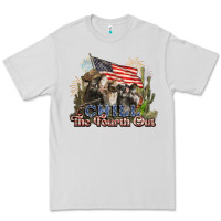 Dove Grey chill the fourth out cows 4th july america Premium Tee - NancyCooperArtShop