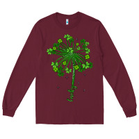 Burgundy lucky st patrick s day Long Sleeve Tee - Artiststas