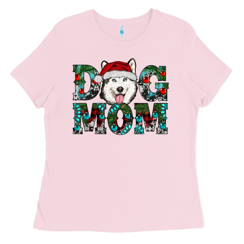 Christmas Dog Mom Husky Ladies Tee by RanaPortraitStore | Teevron