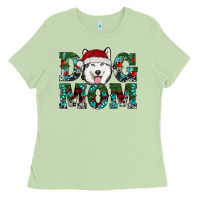 Matcha Christmas Dog Mom Husky Ladies Tee - RanaPortraitStore