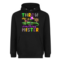 Black throw me something mister mardi gras olivia Heavyweight Hoodie - OliviaCreatesArt