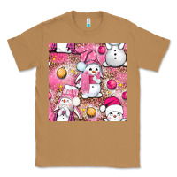 Toasted Coconut Pink Christmas cute snowman Classic Tee - NancyCooperArtShop