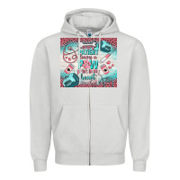 Dove Grey every patient leaves a paw print in my heart Zipper Hoodie - TumblerDesignByShophia