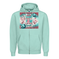 Seafoam every patient leaves a paw print in my heart Zipper Hoodie - TumblerDesignByShophia