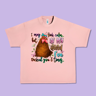 I May Look Calm But In My Head Ive Pecked You 3 Ti Urban Heavy Tee Designed By Jahusdesignshop