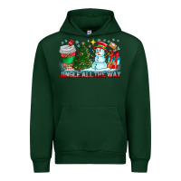 Forest Green Jingle All The Way Urban Hoodie - CowhideDigitalArt