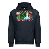Navy Jingle All The Way Urban Hoodie - CowhideDigitalArt