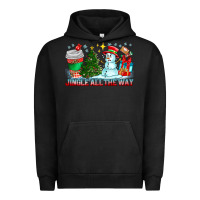 Pigment Black Jingle All The Way Urban Hoodie - CowhideDigitalArt