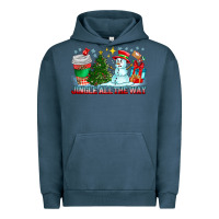 Pigment Midnight Navy Jingle All The Way Urban Hoodie - CowhideDigitalArt