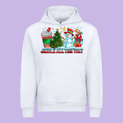 Jingle All The Way Urban Hoodie Designed By Cowhidedigitalart