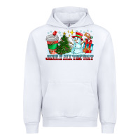 White Jingle All The Way Urban Hoodie - CowhideDigitalArt