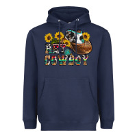 Navy hey cowbow Heavyweight Hoodie - OliviaCreatesArt