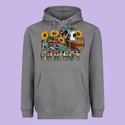 Hey Cowbow Heavyweight Hoodie Designed By Oliviacreatesart