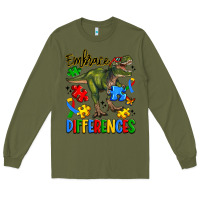 Army Green embrace differences Long Sleeve Tee - Artiststas